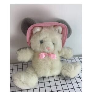 Turn Around Friends Mouse Kitty Cat MIMI MILLER STUFFED ANIMAL PLUSH 1991 Gray